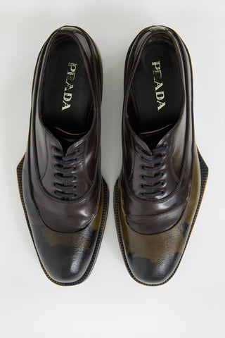 Prada Leather Camo Oxford