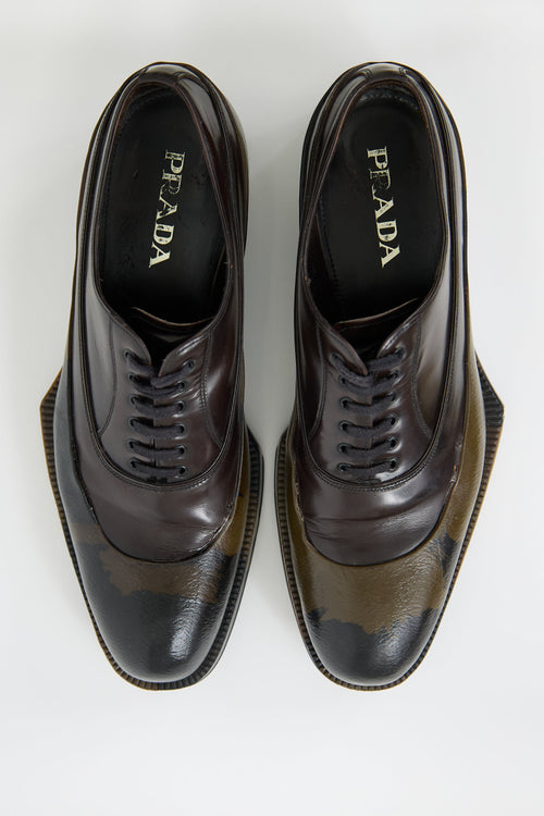 Prada Leather Camo Oxford