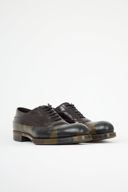 Prada Leather Camo Oxford