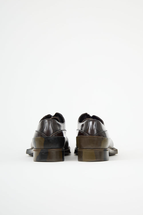 Prada Leather Camo Oxford