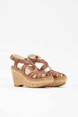 Prada Leather Wedge Sandal