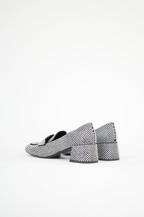 Prada Leather Embellished Loafer