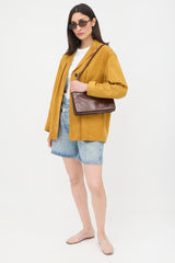 Prada Leather Double Buckle Shoulder Bag
