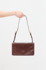 Prada Leather Double Buckle Shoulder Bag