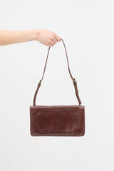 Prada Leather Double Buckle Shoulder Bag