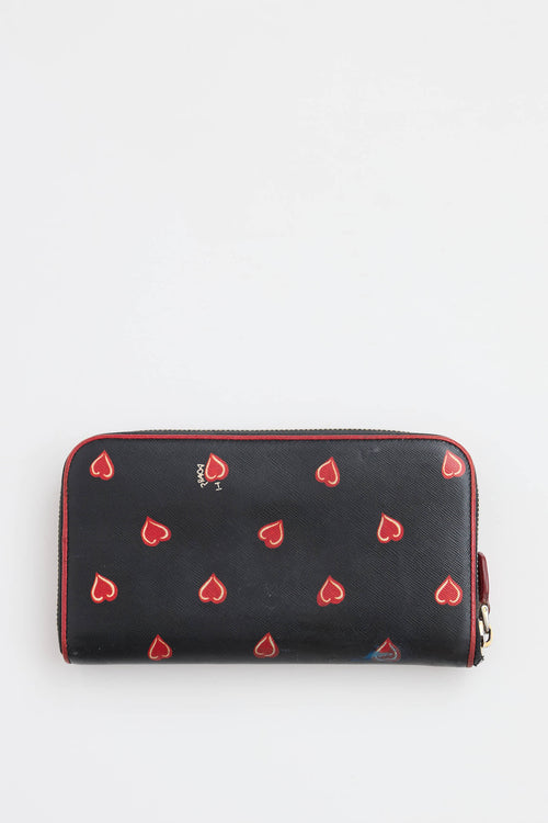 Prada Heart Continental Wallet
