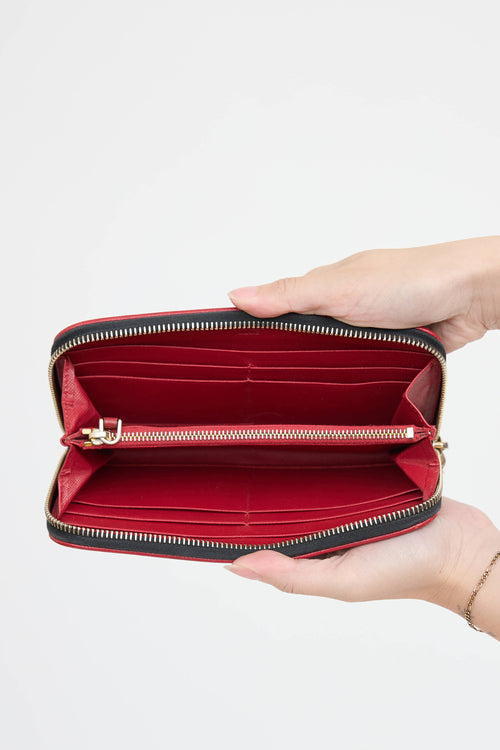 Prada Heart Continental Wallet