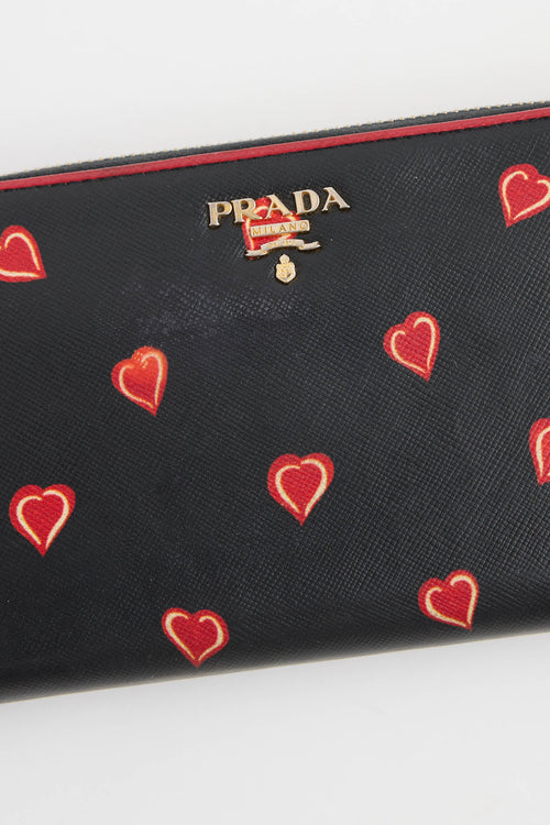 Prada Heart Continental Wallet