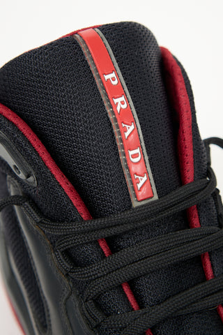 Prada Leather High Top Sneaker