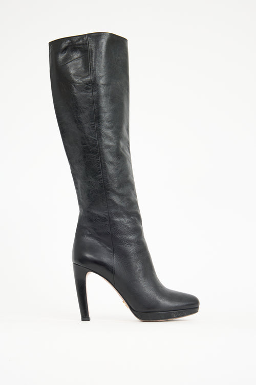 Prada Leather Knee Boot