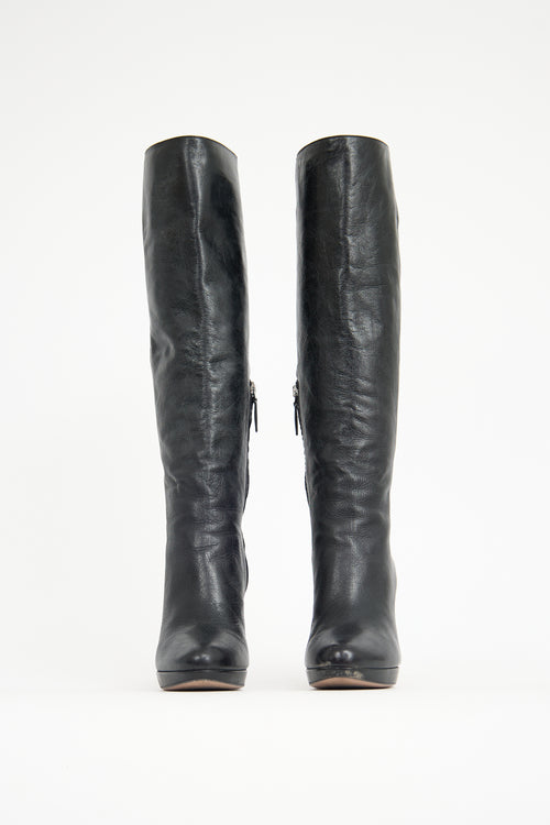 Prada Leather Knee Boot