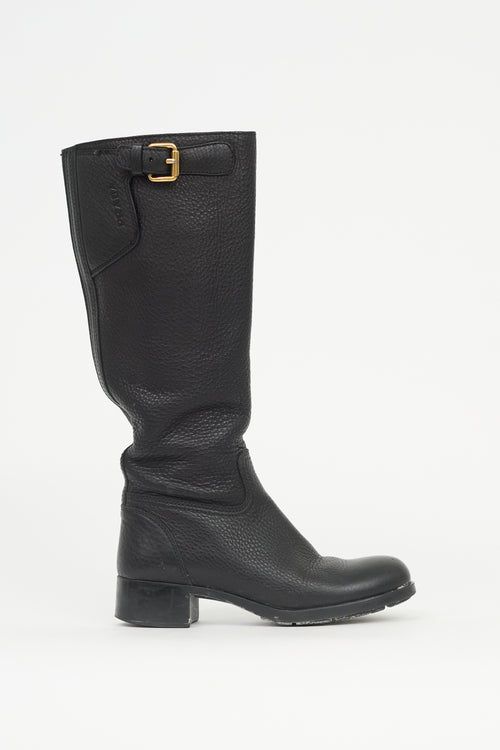 Prada Leather Knee Boot