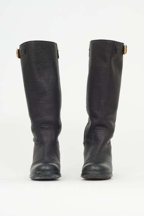 Prada Leather Knee Boot