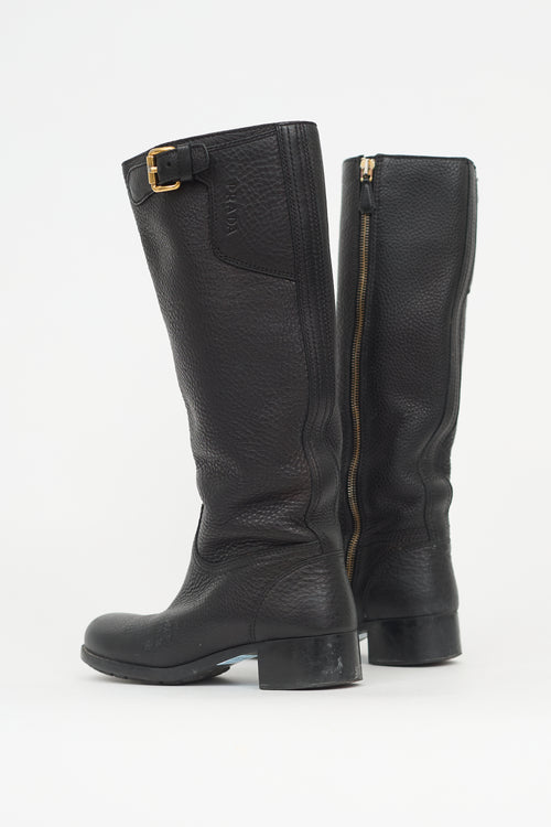 Prada Leather Knee Boot