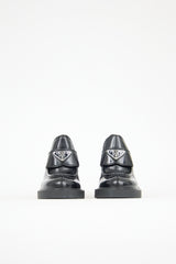 Prada Leather Logo Heeled Loafer