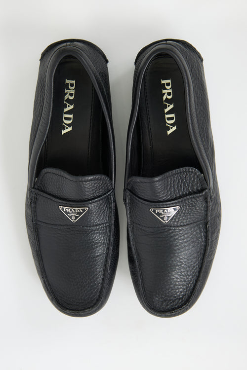 Prada Leather Logo Loafer