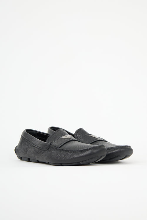 Prada Leather Logo Loafer