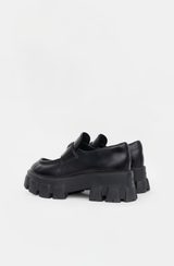 Prada Leather Logo Monolith Loafer