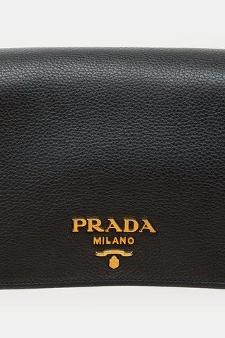 Prada Leather Vitello Phenix Flap Bag