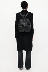 Prada Leather Medium Logo Backpack