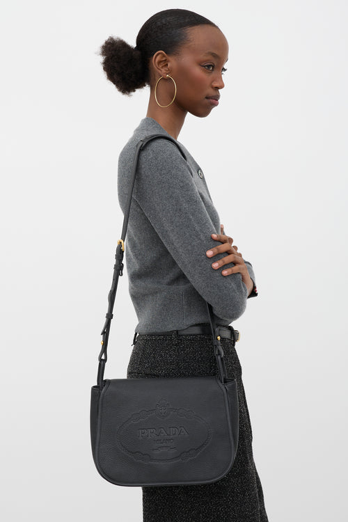 Prada Leather Messenger Bag