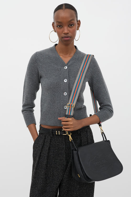 Prada Leather Messenger Bag