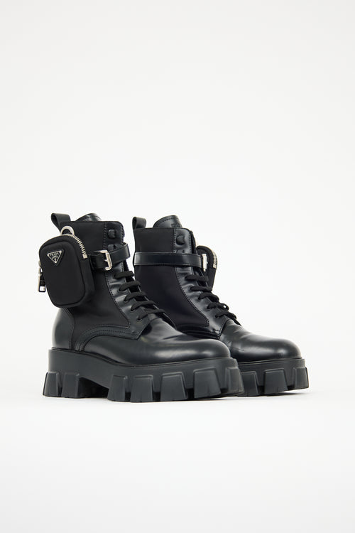 Prada Leather Monolith Boot