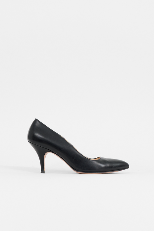 Prada Leather Point Toe Pump