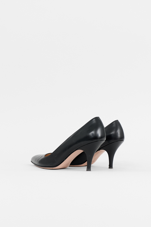 Prada Leather Point Toe Pump