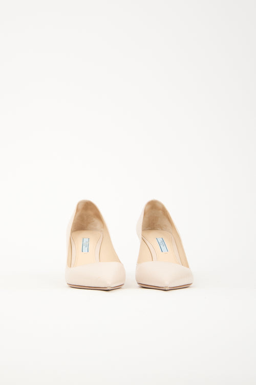 Prada Embossed Leather Pump