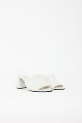 Prada Leather Quilted Logo Sandal