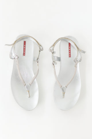 Prada Leather Slingback Sandal