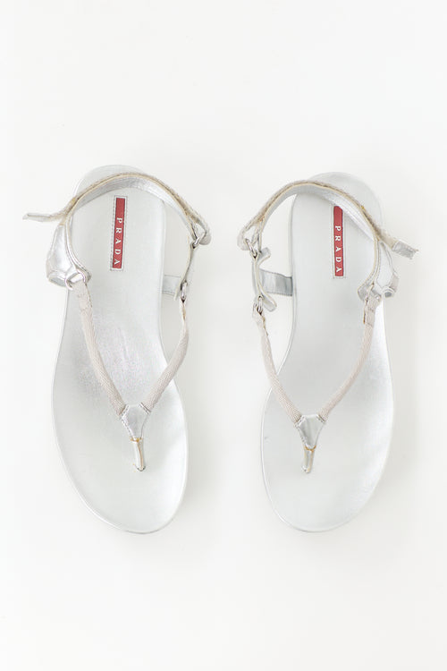 Prada Leather Slingback Sandal