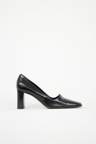 Prada Leather Square Toe Pump