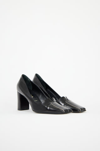 Prada Leather Square Toe Pump