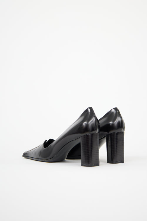 Prada Leather Square Toe Pump