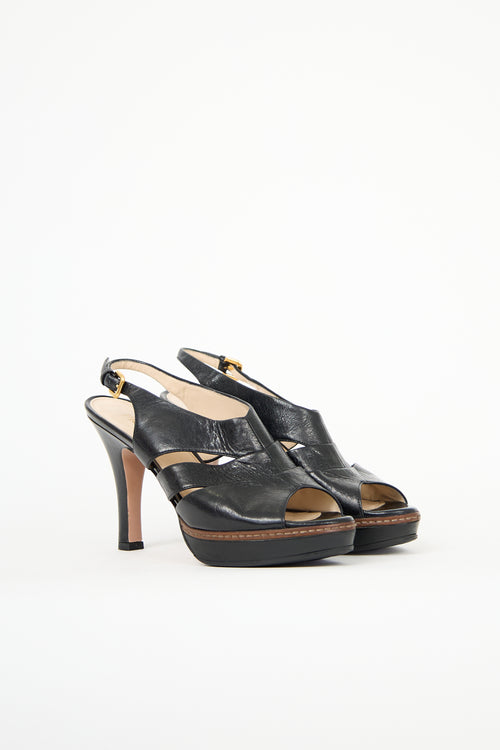 Prada Leather Slingback Heel