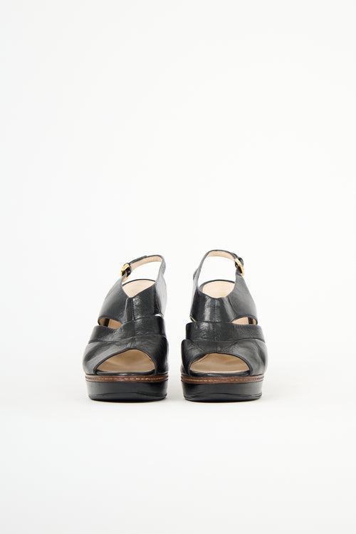 Prada Leather Slingback Heel