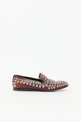 Prada Leather Studded Loafer