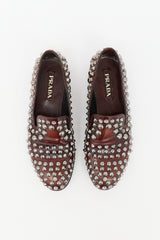 Prada Leather Studded Loafer