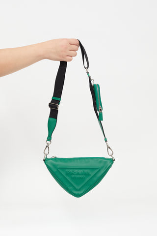 Prada Leather Triangle Logo Bag