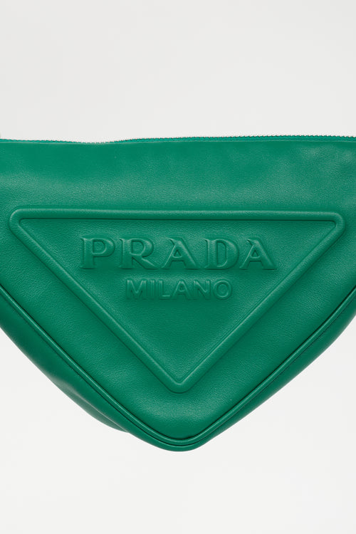 Prada Leather Triangle Logo Bag