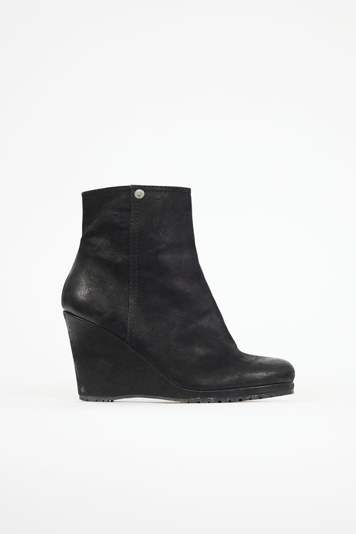 Prada Leather Wedge Boot