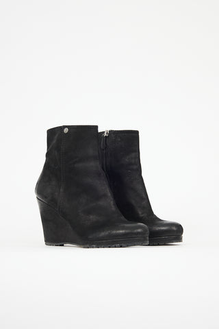 Prada Leather Wedge Boot