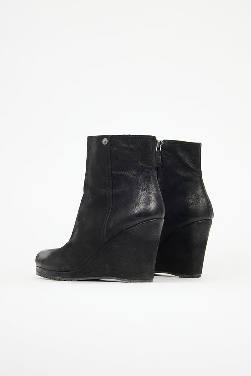Prada Leather Wedge Boot