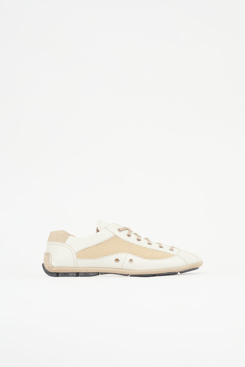 Prada Leather & Mesh Sneaker