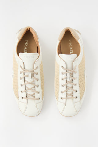Prada Leather & Mesh Sneaker