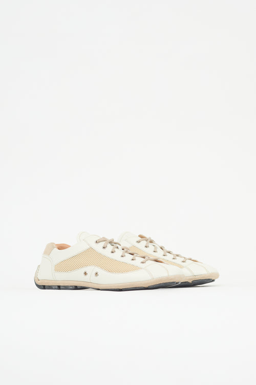 Prada Leather & Mesh Sneaker