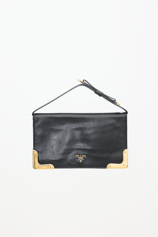 Prada Leather Bow Clutch Bag