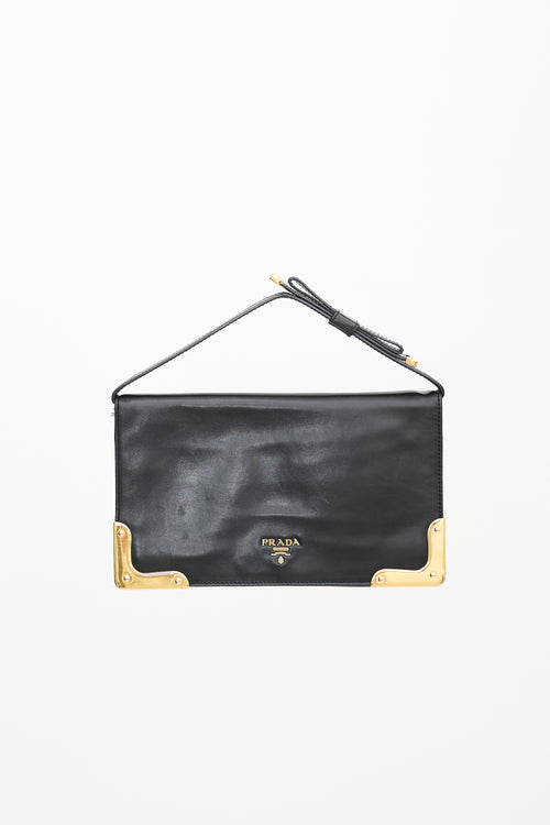 Prada Leather Bow Clutch Bag
